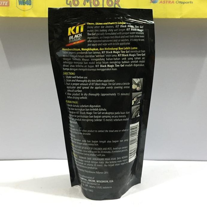 KIT BLACK MAGIC TIRE GEL REFILL 180ml - PENGKILAP BAN BLACK MAGIC KIT