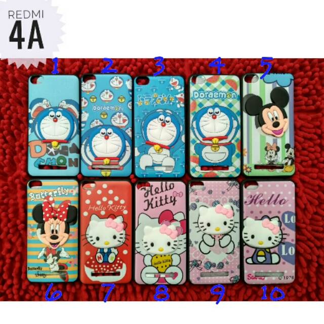 Case boneka timbul Xiomi Redmi 4A - case karakter 3D Xiomi Redmi 4A - softcase Xiomi Redmi 4A