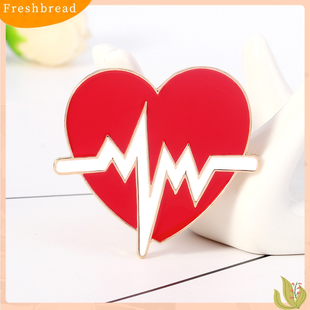 [ TERLARIS]Unisex Medical Pins Stethoscope Nurse Heartbeat Shape Brooches Jewelry Gift