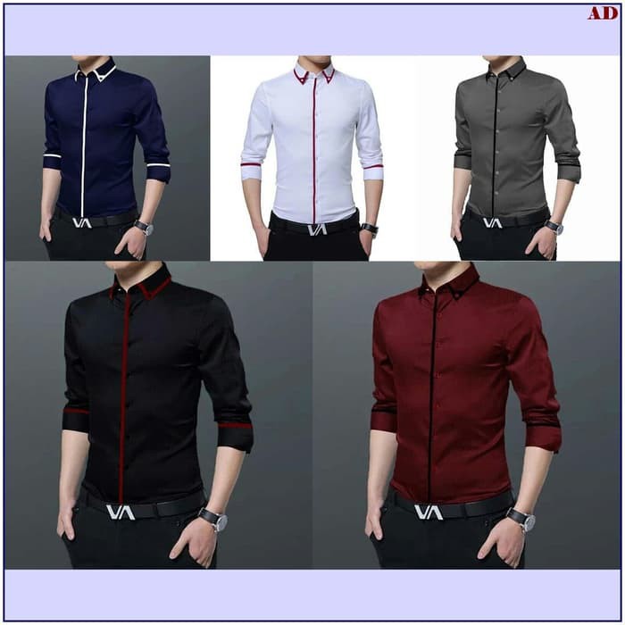 Kemeja Pria Lengan Panjang Toretto Hem Baju Kantoran Murah Baru Formal