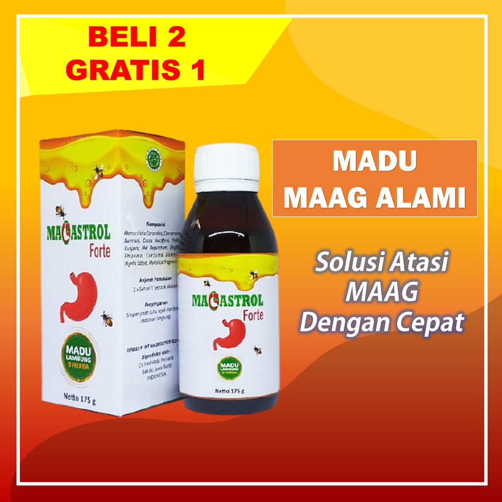 Madu Maag Herbal Alami MAGASTROL | Madu Lambung | Obat Maag | Asam Lambung MAGASTROL Forte Asli