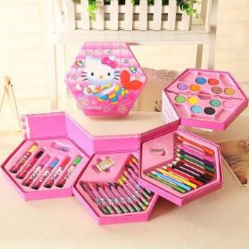 

M4sih Ready,,[1KG=3 PCS] GP 114 COD Crayon 46-Set Pensil Cat Warna Alat Seni Lukis Menggambar/ Alat