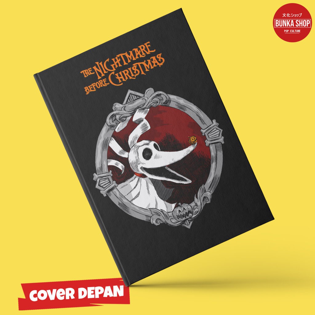 

Note Book Hardcover Film The Nightmare Before Christmas Zero Ukuran A5 Jurnal Agenda Planner Gift Couple