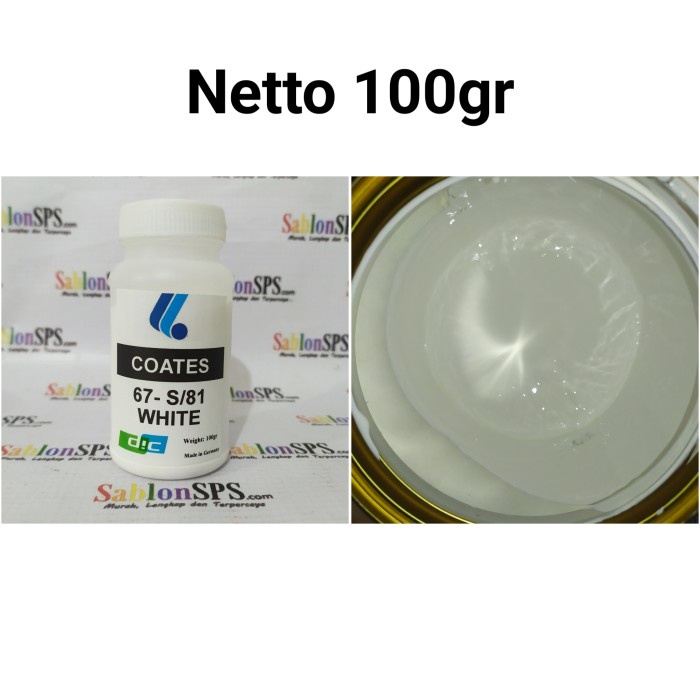 

Kusus Hari Ini Tinta Sablon Gelas Coates 67 - S/81 Putih White 100Gr Hemat