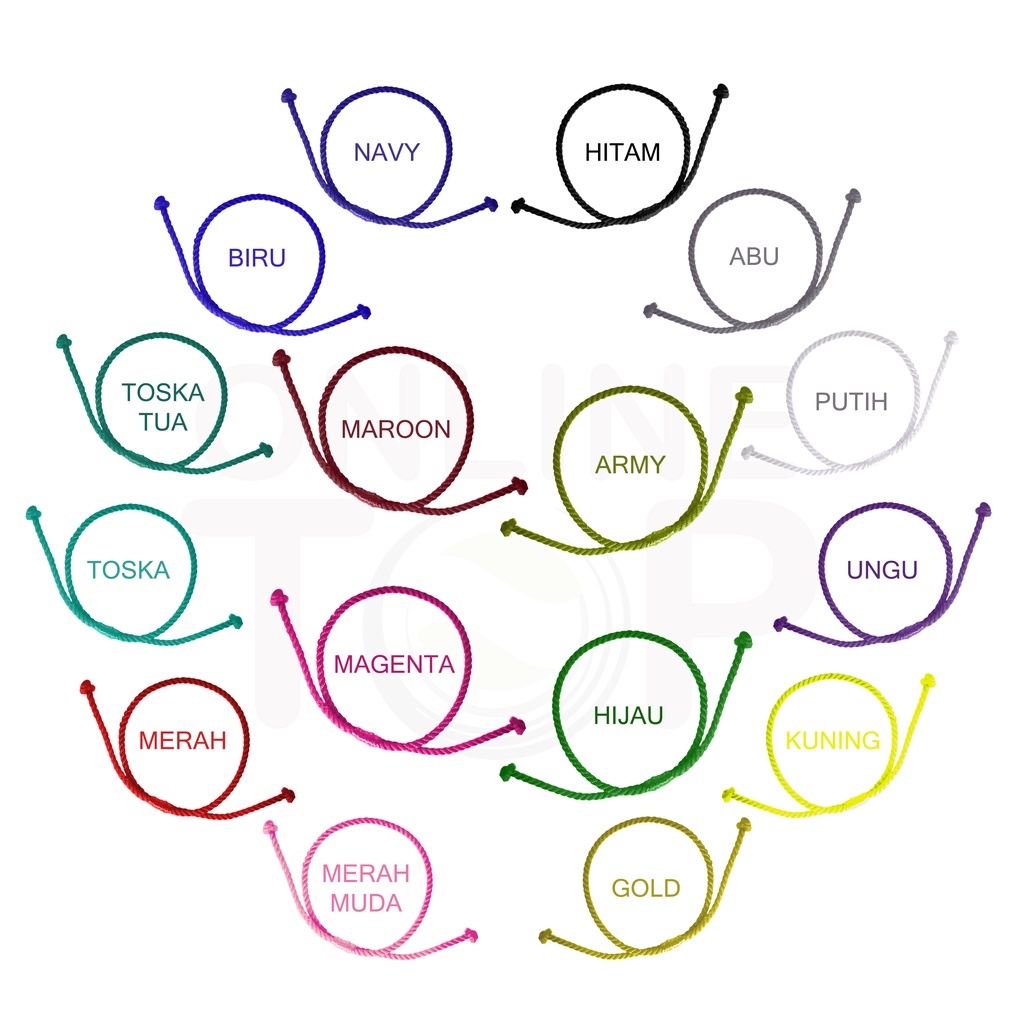 Gelang Tali Polos / Gelang Polos/ Gelang Tali Polos Hitam