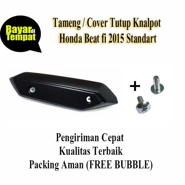 Tutup Knalpot Beat FI 2012-2015 Presisi Hitam || Tameng Knalpot Beat FI 2012-2015 Bahan Berkualitas