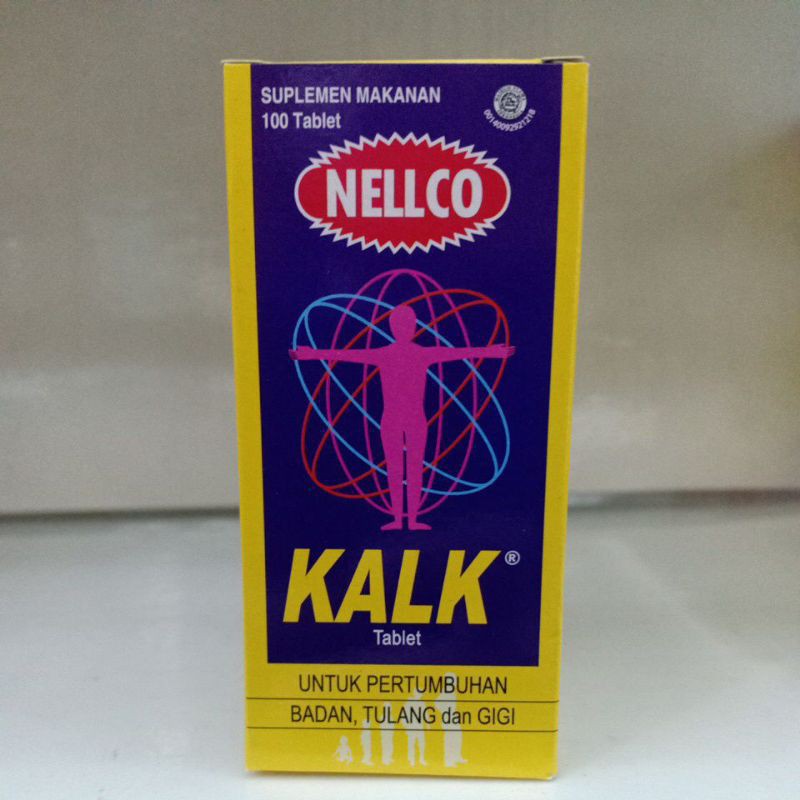 KALK NELLCO / NELCO / KALSIUM TULANG GIGI BADAN / ANAK DEWASA IBU HAMIL / PENGROPOSAN TULANG GIGI