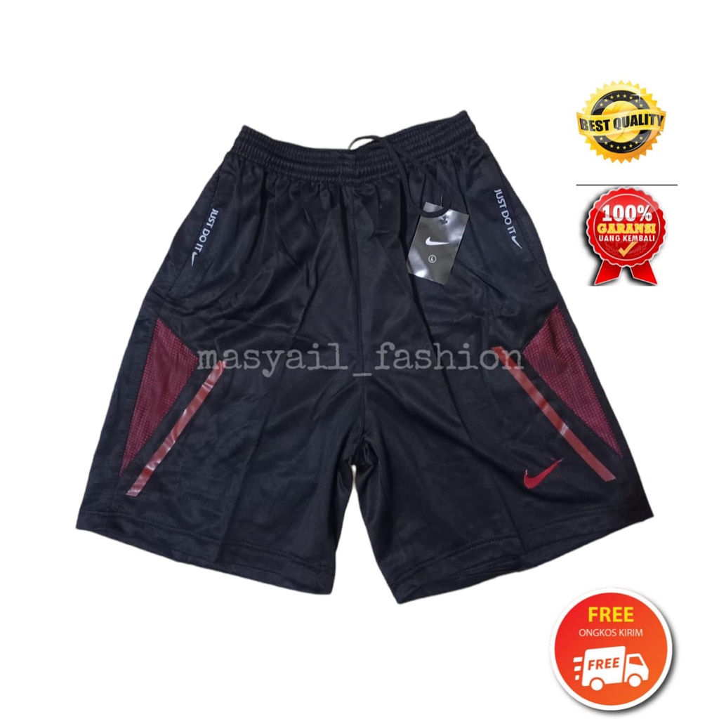 Celana Pendek Olahraga Pria Wanita ukuran Jumbo Cowok Cewek Bahan Diadorra Saku Resleting Running Gym Sport Kolor Volly Futsal Bulu Tangkis Jogging Varian Terlaris Original Premium