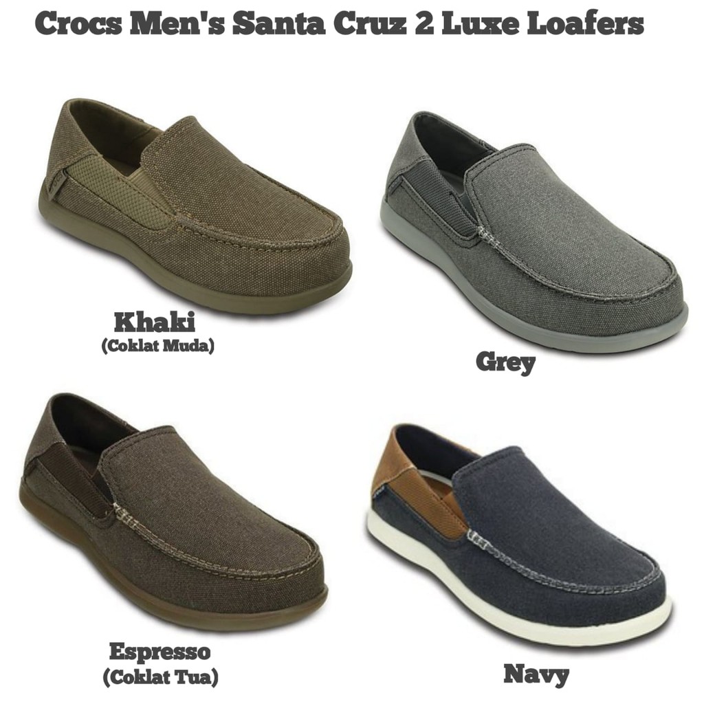 Sepatu CROCS Santa Cruz 2 Luxe Slip On Loafers Comfortable  / Sepatu Pria CROCS