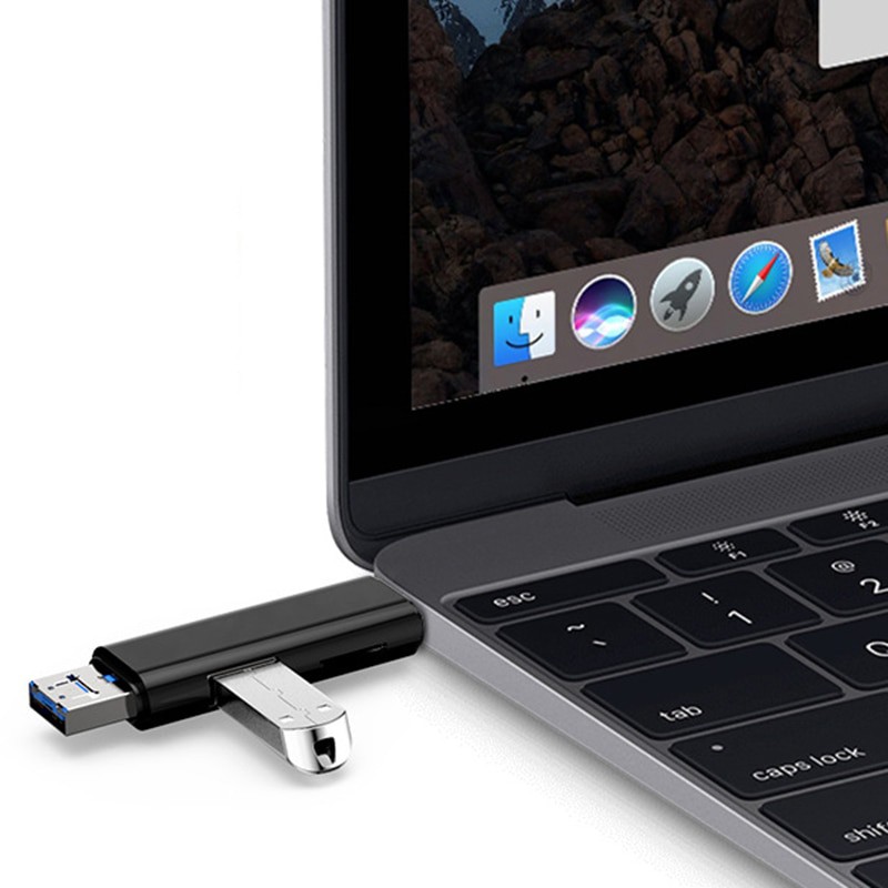 OTG 5 In 1 USB 2.0 Type C Micro USB OTG HUB Micro SD/TF Memory Card Reader Multifunction Convert CR-5in1 - ACS