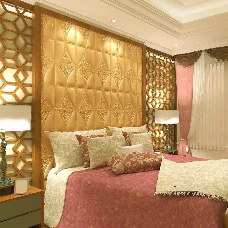 (Tebal 5mm- 6mm) Wallpaper Stiker Dinding 3D Foam Wallfoam Motif Batik Bata 70cm x 77cm-2