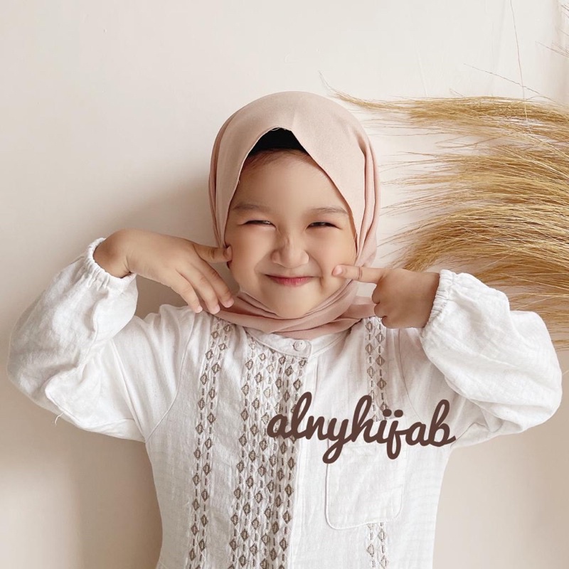 Pashmina Tali Anak 2-10th Jahit Tepi Bahan Diamond