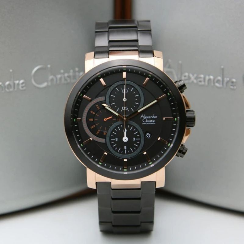 ALEXANDRE CHRISTIE AC 6563 AC6563 PRIA ROSEGOLD BLACK ORIGINAL
