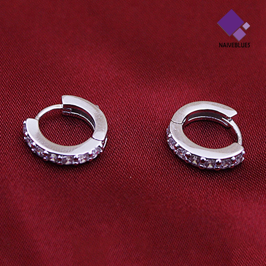 Anting Bentuk Bulat Bahan Alloy Untuk Wanita