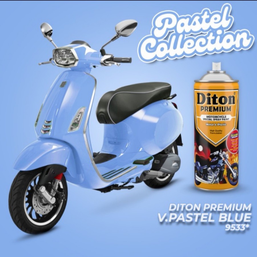 DITON PREMIUM ** V 9533 BLUE PASTEL Biru VESPA Cat Semprot Pylox Pilox