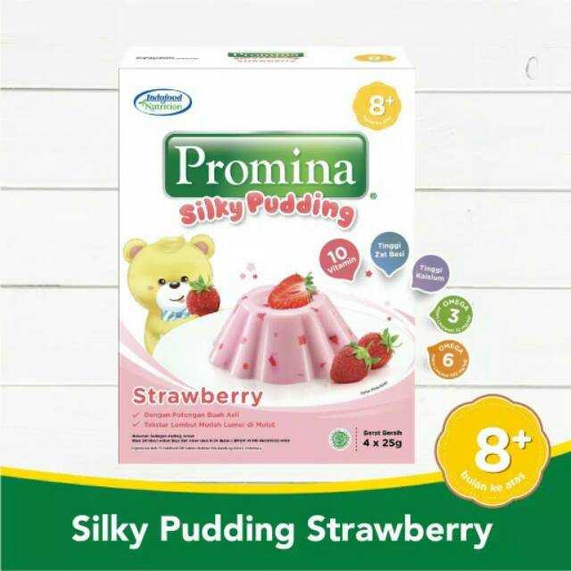 Promina Silky Puding Strawberry / Coklat