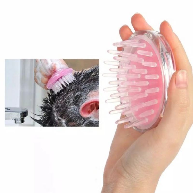 Sikat Kepala Keramas Shower Brush / Spons Mandi Sisir Keramas / Sikat Mandi Silikon / Sikat Rambut Keramas