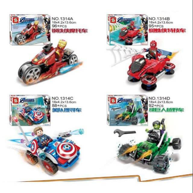 HT - Lego Avengers Ironman Spiderman Hulk Captain America Super Hero SY1314