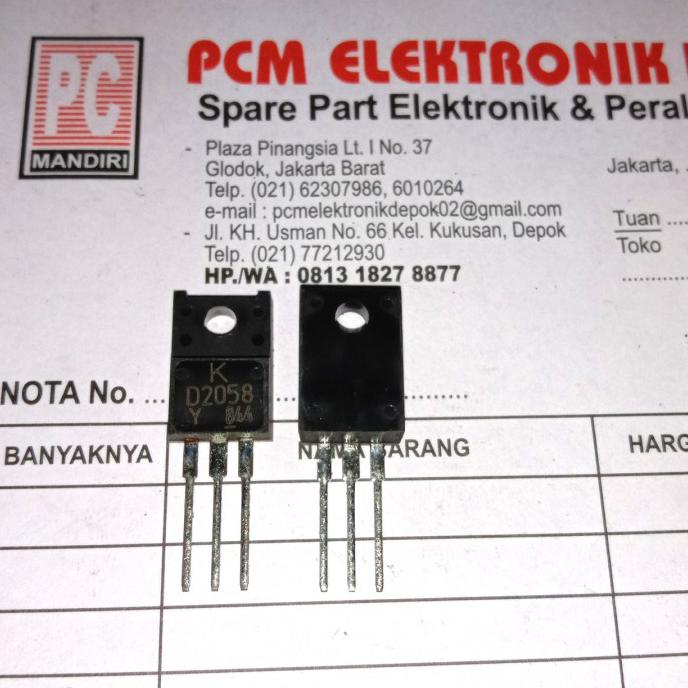 D2058 2Sd2058 D 2058 2Sd 2 Sd2058 Original Transistor To220 To-220 Pcmelebik54 Ayo Beli