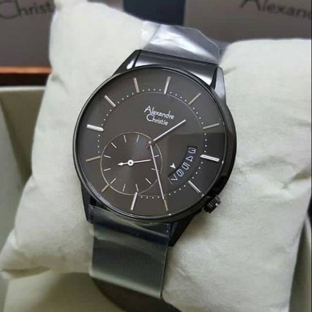 Jam TANGAN Alexandre Christie AC8519 Original Black