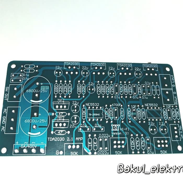 PCB POWER 2.1 CHIP AMP LM1875/TDA2050