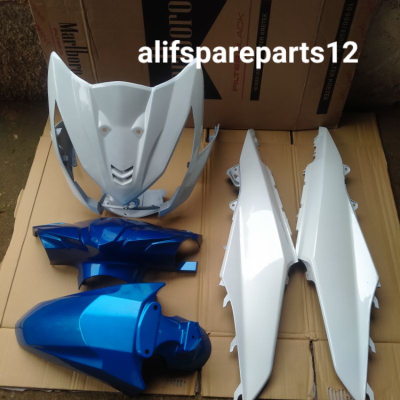 FULL BODY HALUS HONDA BEAT FI 2015 PUTIH BIRU