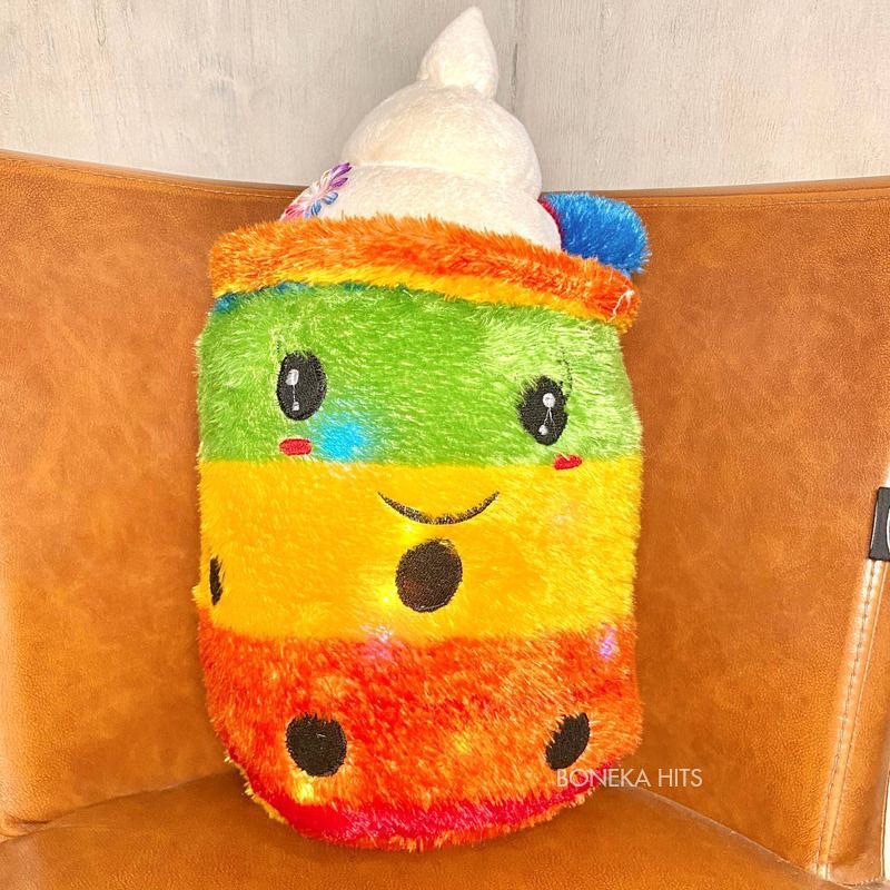 BONEKA BOBA ES KRIM RASFUR LED UKURAN L MURAH