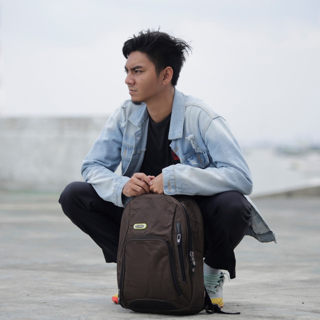 Tas Ransel Punggung Kanvas Original Backpack Fashion Outdoor Pria Laki-laki