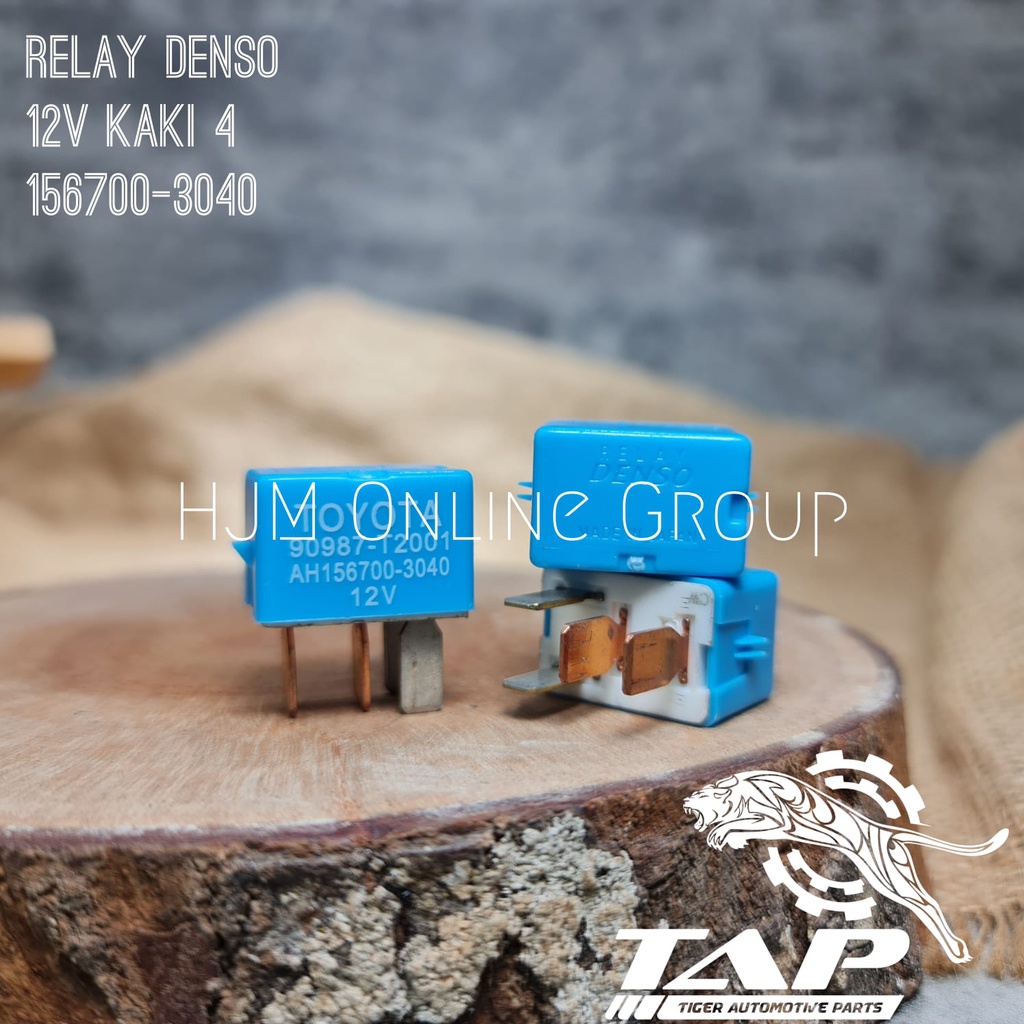 RELAY DENSO 12V KAKI 4 - RELAY BIRU MINI 12V K4