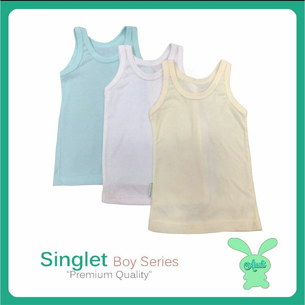 Singlet Aruchi Warna Boy &amp; Girl /3pcs (singlet dalam)