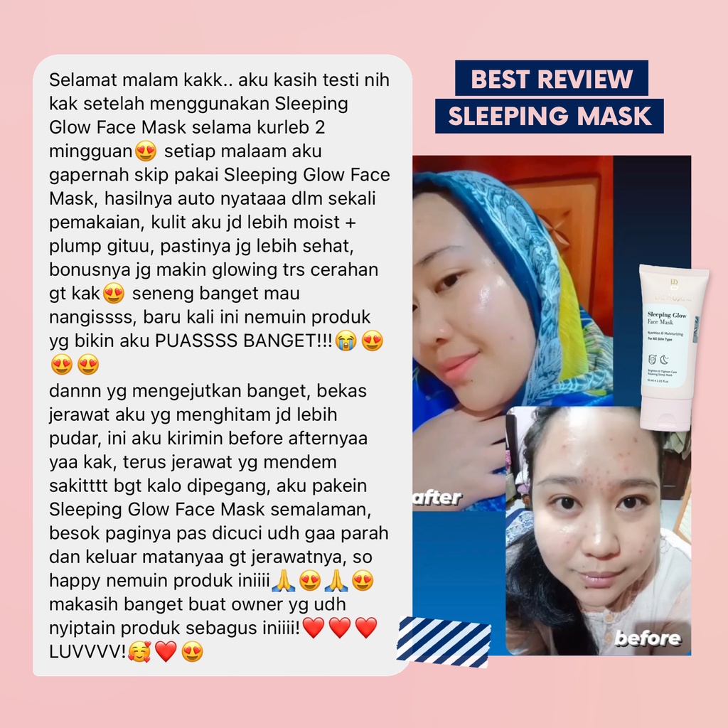 SLEEPING GLOW  (SLEEPING MASK, MASKER WAJAH) BPOM BY BEAUSHINE