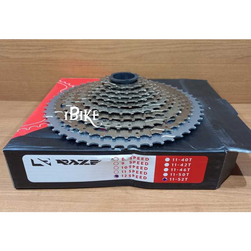 Sprocket Raze 12 speed 11 52 T untuk free hub model Slop bukan microspline