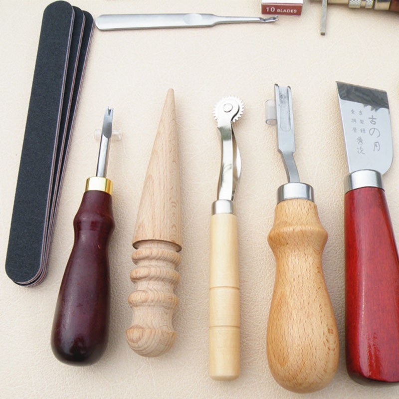 Grab Medan Peralatan Seni DIY Kulit 18 in 1 Leather Craft Stitching Sewing Tool Set Junetree WA