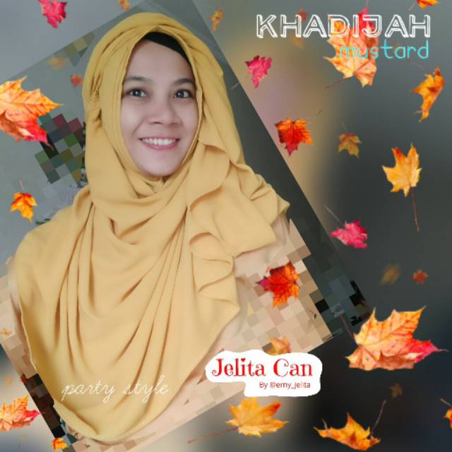 Hijab instan Khadijah mustard jilbab instan Jelita Can
