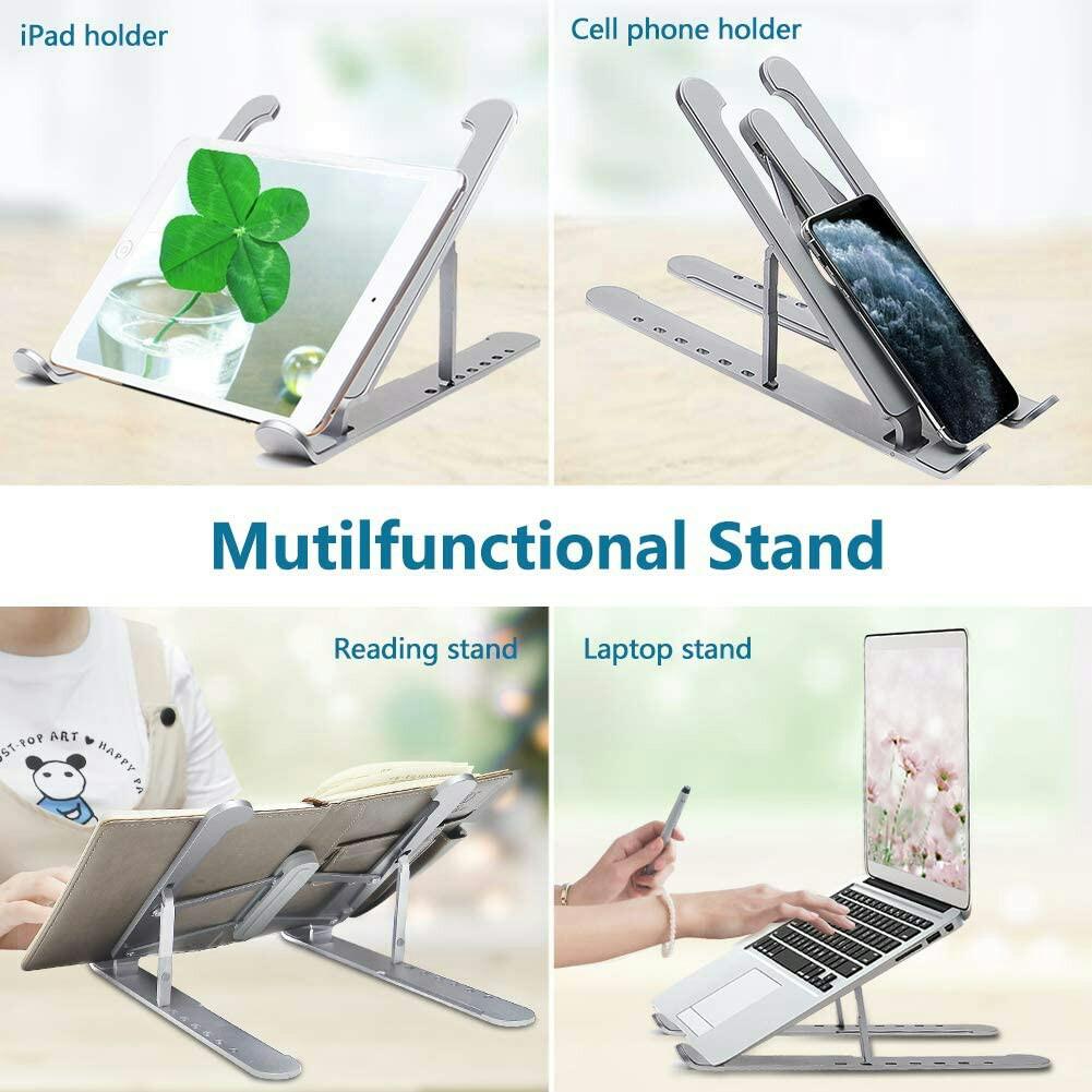 Dudukan Laptop Stand Holder Laptop Macbook Notebook IPAD Tablet Lipat PRO Anti Slip Portable Praktis