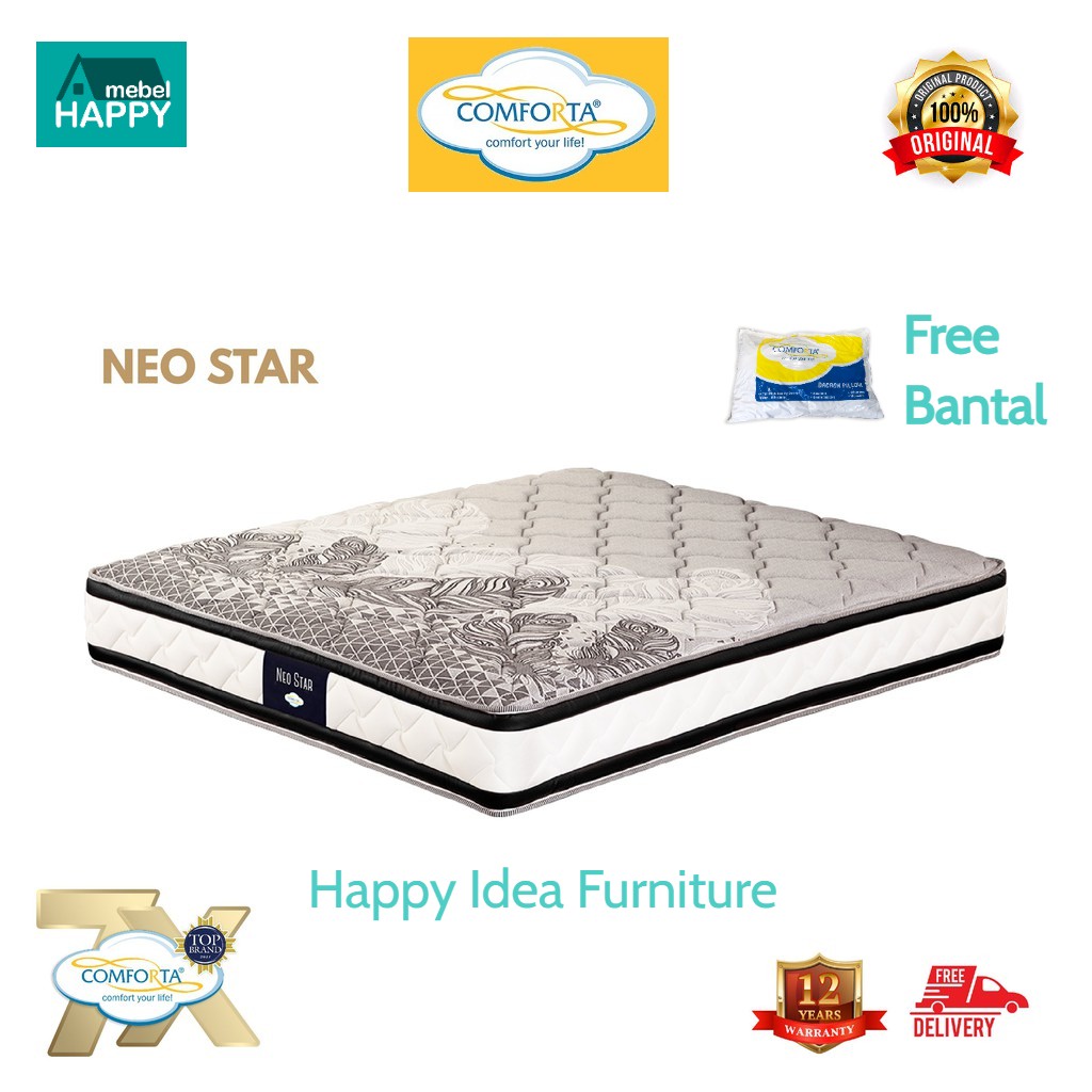 𝗛𝗮𝗽𝗽𝘆 𝗜𝗱𝗲𝗮 -  SALE 50 % Off  Springbed Comforta Neo Star 160 Matras Spring Bed Top Brand