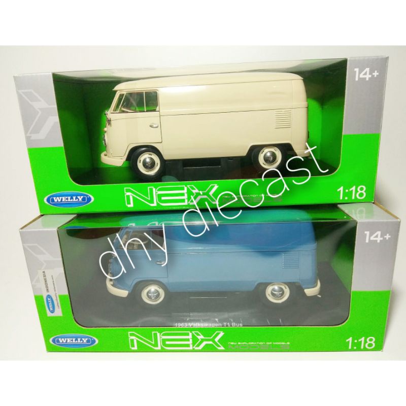 Diecast Volkswagen Bus T1 Welly Nex Comby Mobil Mobilan Besi Diecast Miniatur Mainan Classic Vw