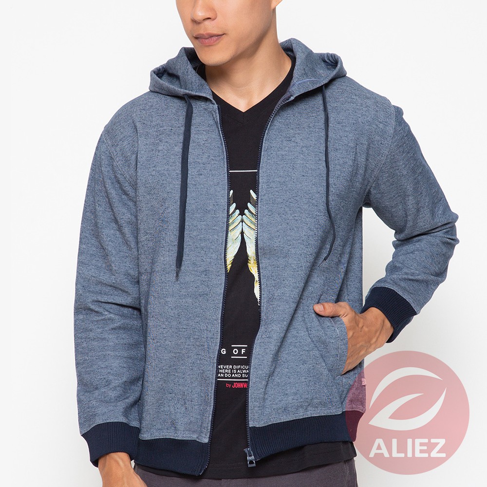 Nevada Hoodie Jaket Pria Zipper Hoody Basic - Aliez Shop