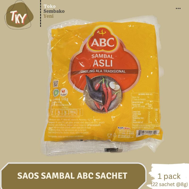 

Saos Sambal ABC Stick 1 Pack (22 sachet@8 g)