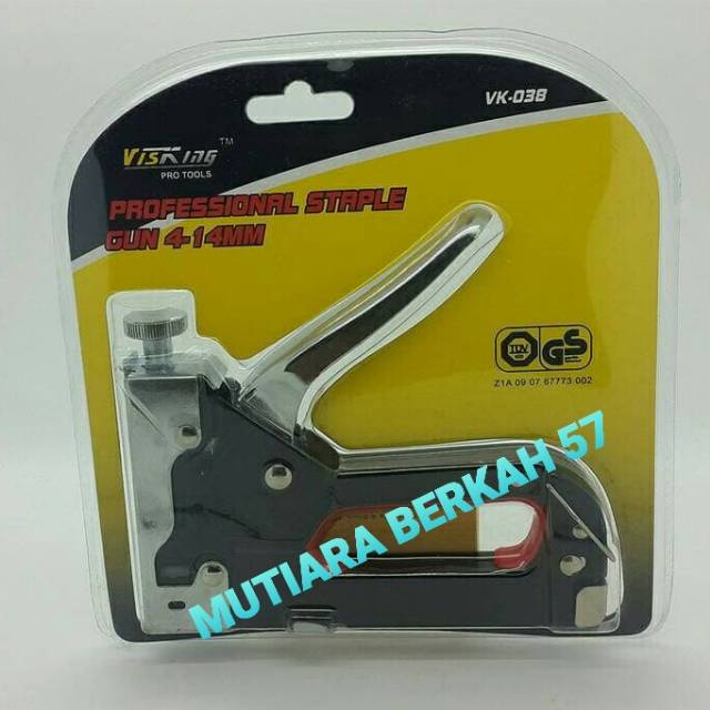 

Alat Prkakas Staples Tembak-Gun Tacker Visking 4-14mm Dekor-Jok-Dll Termurh