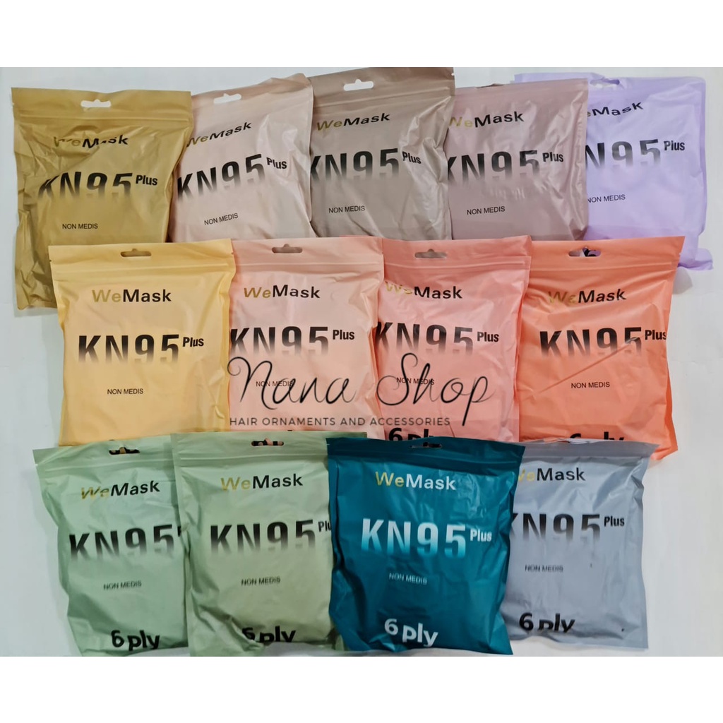 [NN] MASKER KN95 6 PLY WEMASK ISI 10 PCS ZIPPER SEGEL