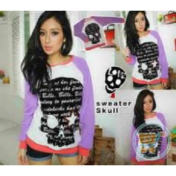 Sweater Skull Star Purple