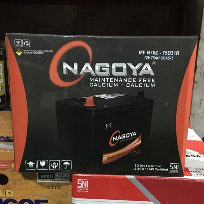 Aki Mobil Nagoya N70Z 12V 75Ah - Aki Basah Kualitas Terbaik