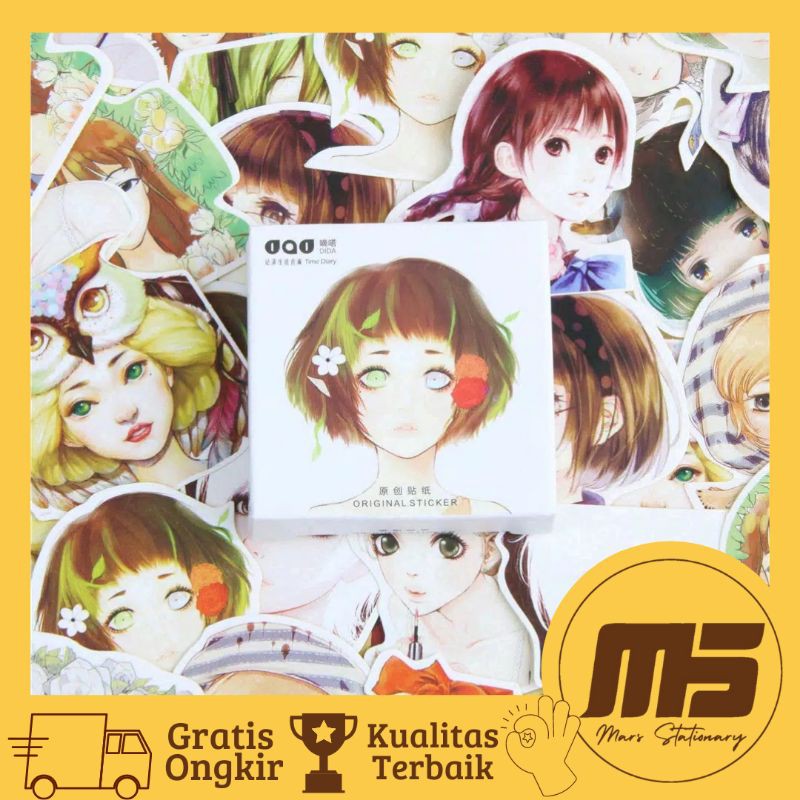

[ 45 PCS ] Sticker Kawai Girl Cute untuk Scrapbook Jurnal Diary DIY | Mars Stationary