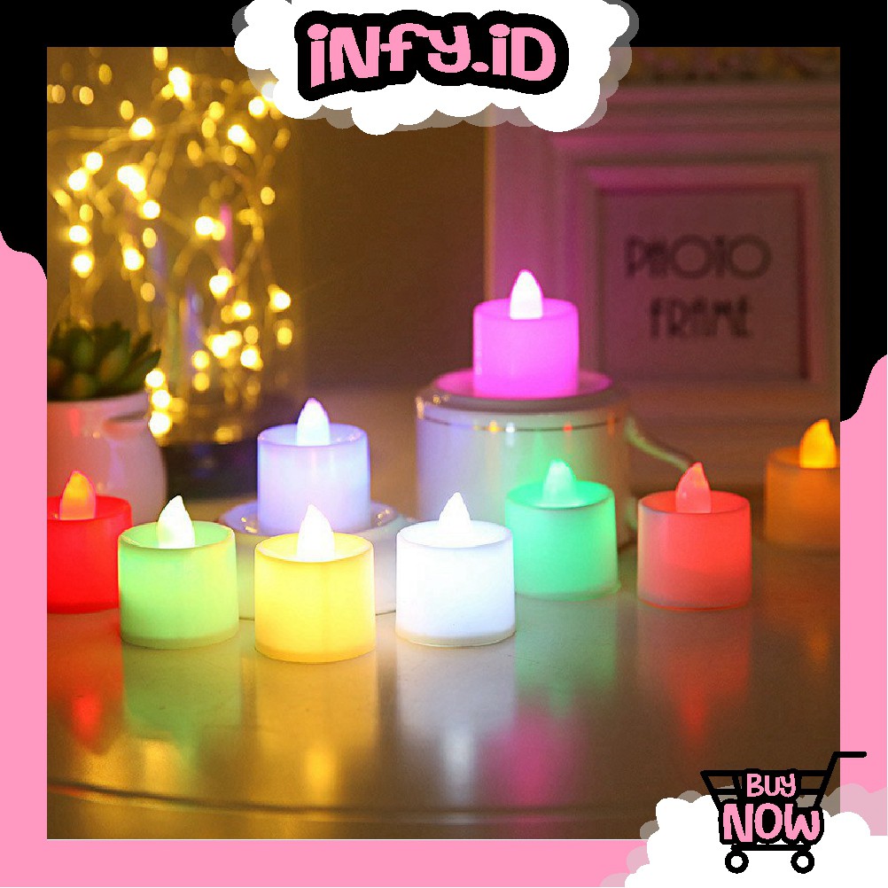 INFY - Lampu Tidur Lilin Elektrik Mini LED Candle Light Lampu Dekorasi Hias Portable E005 COD Import