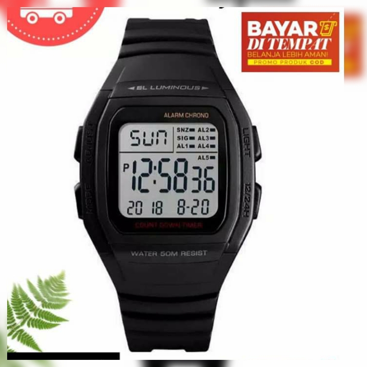 JAM TANGAN DIGITAL RUBBER CASUAL UNISEX Q***Q