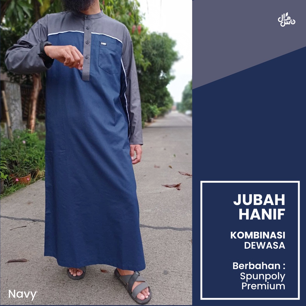 Jubah Pria Gamis Pria Hanif Kombinasi Arab Big Size Jumbo XXL XXXL 2XL 3XL Jubah Pria / Gamis pria / Jubah Gamis Laki Gamis Pria Dewasa Fashion Muslim Pria Arab Pakistan
