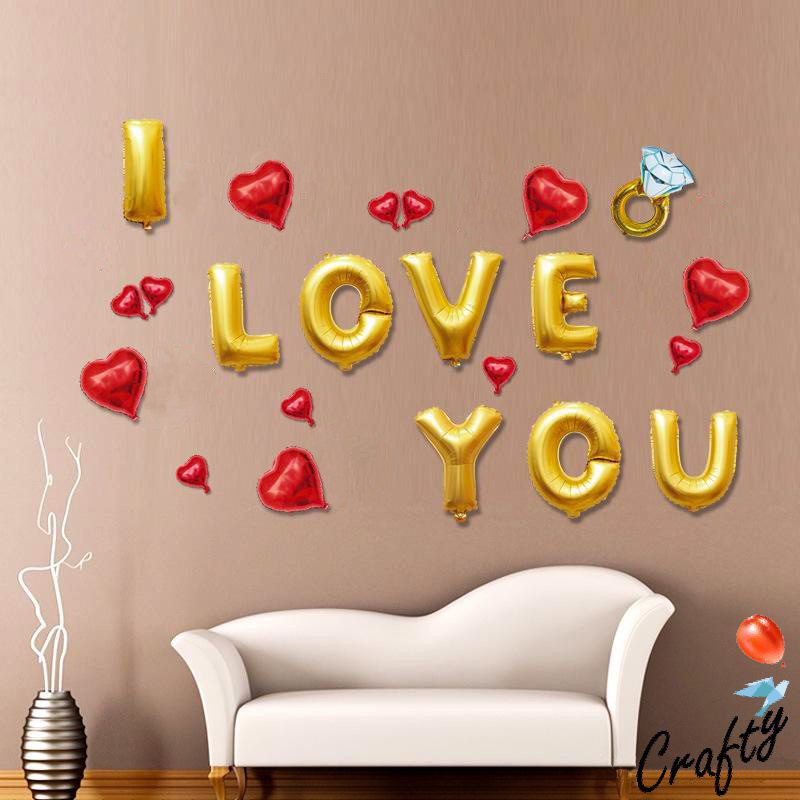 [PAKET] ROMANTIC Set I LOVE YOU RING Dekorasi Valentine Romantis