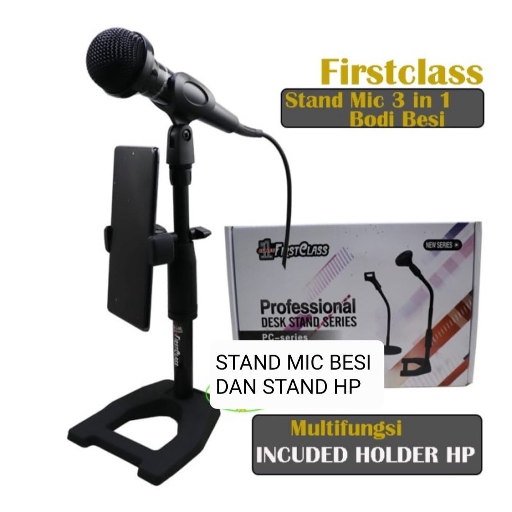 G613 STAND MIC HP HANDPHONE BESI HOLDER MIK CABANG MIKROPON MICROPHONE TEMPAT GANTUNG TIANG PEGANGAN LANTAI UBIN PENYANGGA MIKROPON TIANG PEGANGAN KARAOKE MUSIK AUDIO SOUND DJ TRIPOD GANTUNGAN TABLE MEJA BRACKET BREKET UNIVERSAL CENTI METER DOUBL