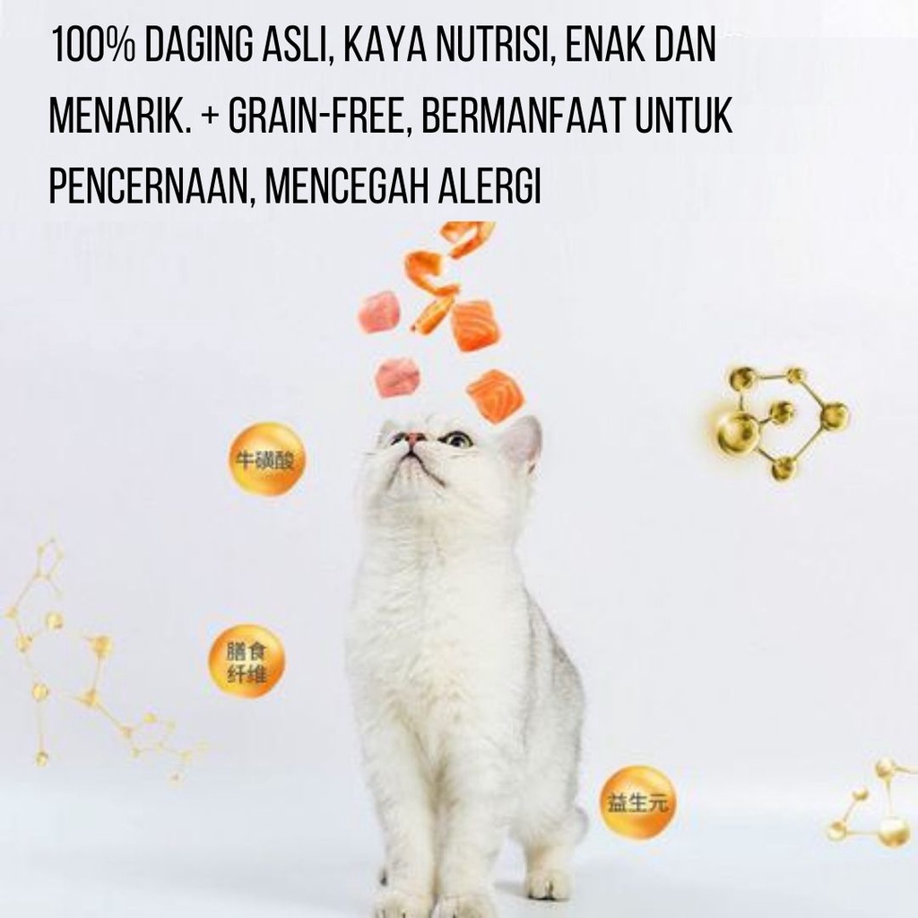 SNACK KUCING - Makanan Kucing Camilan Kucing Snack BooGoo Kucing Wetfood Kucing 15 gr Salmon Ayam Tuna